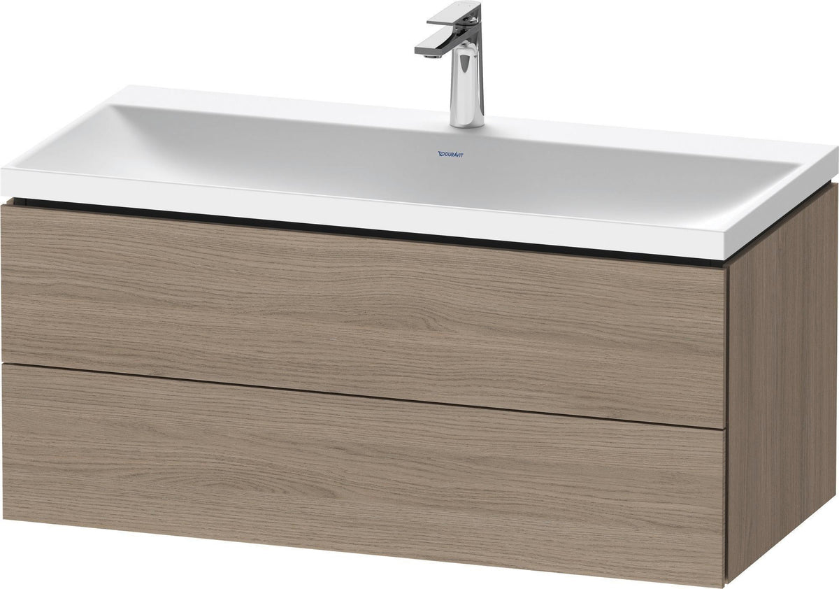 DURAVIT L-Cube c-shaped Waschtischset 1000x480x480 mm Amerikanischer Nussbaum Matt