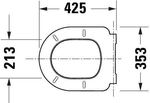 DURAVIT Univavo WC-Sitz D-Form tief 432 mm mit Absenkautomatik, abnehmbar, Edelstahl-Scharniere, Weiß
