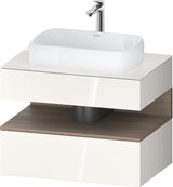 DURAVIT Qatego Konsolenwaschtischunterbau 800 mm Weiß Hochglanz mit Tip-On-Technik