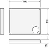 DURAVIT Starck Slimline Duschwanne 1200x800 mm Weiß Sanitäracryl mit Antislip