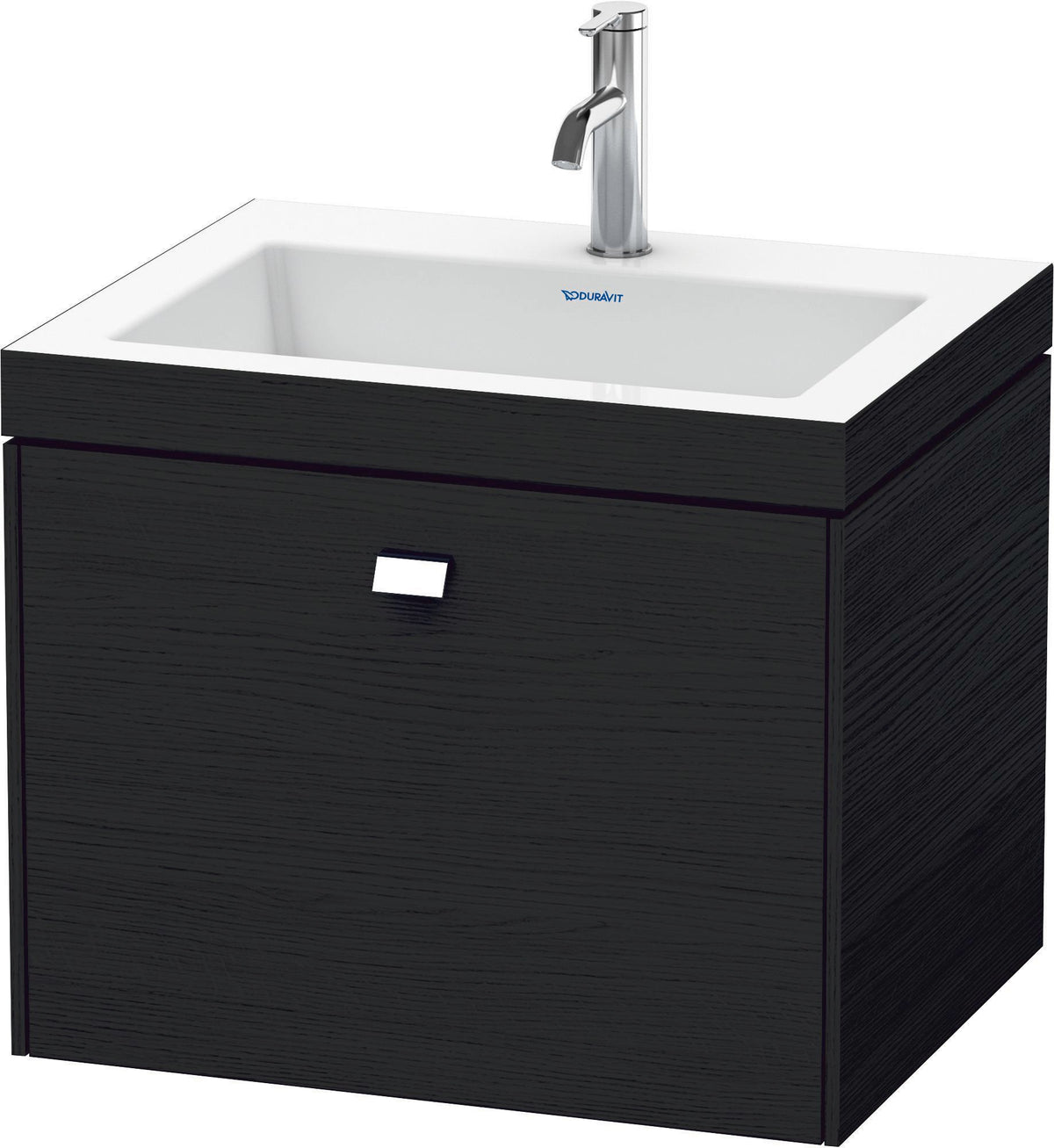 DURAVIT Brioso c-bonded Waschtischset 600 mm, wandhängend, Betongrau Matt, 1 Auszug