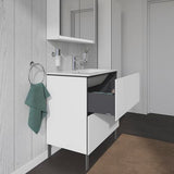 Duravit L-Cube Waschtischunterbau 820 mm taupe matt, 2 Auszüge, bodenstehend