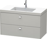 DURAVIT Brioso c-bonded Waschtischset 1000 mm mit Vero Air Waschtisch, 2 Schubkästen, Betongrau Matt