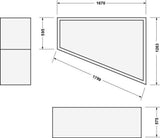 DURAVIT Wannenträger Paiova 1270x1670x570 mm aus Polystyrol