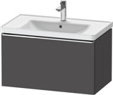 Duravit D-Neo Waschtischunterbau 784 mm Eiche Schwarz Matt mit 1 Auszug und Bronze-Griff