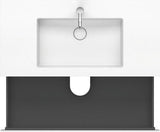 Duravit L-Cube Waschtischset 1000x480 mm mit Vero Air Möbelwaschtisch und 2 Schubkästen in Steingrau matt