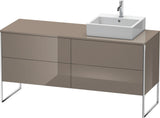 DURAVIT XSquare Waschtischunterbau bodenstehend 1600 mm betongrau matt mit 4 Auszügen
