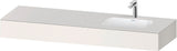 DURAVIT Qatego Einbau-Waschtisch mit Konsole 1600x550x170mm Hochglanz Matt Weiß