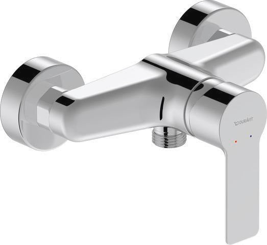Duravit D-Code 2.0 Einhand-Brausemischer Aufputz mit Keramikmischsystem in Schwarz Matt