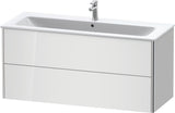 DURAVIT XSquare Waschtischunterbau 1210 mm, 2 Schubkästen, Weiß Seidenmatt