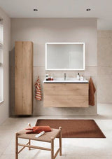 DURAVIT Möbelwaschtisch Starck 3 850 mm mit Überlauf, 1 Hahnloch, weiß – Wandhängend