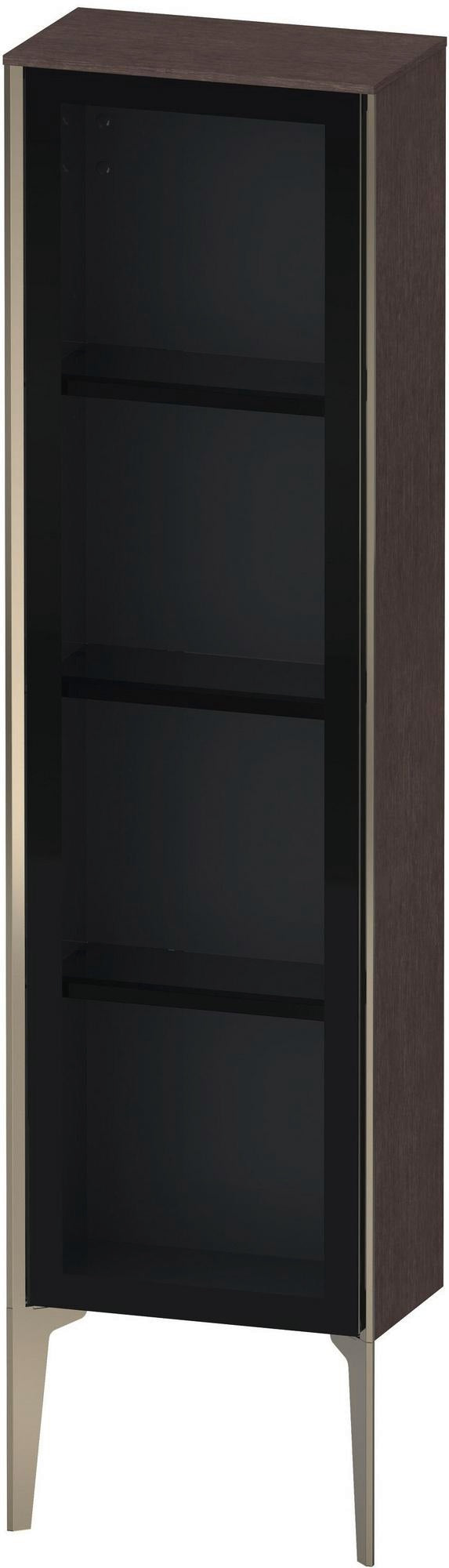 DURAVIT XViu Halbhochschrank mit Glastür, 1330 mm, Amerikanischer Nussbaum, wandhängend