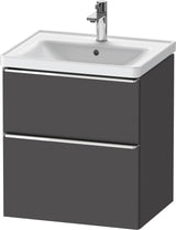 Duravit D-Neo Waschtischunterbau 584 mm betongrau matt mit Auszug und Schubkasten