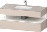 DURAVIT Qatego Studio F. A. Porsche Einbauwaschtisch mit Konsolenwaschtischunterbau 1200 mm Weiß Matt