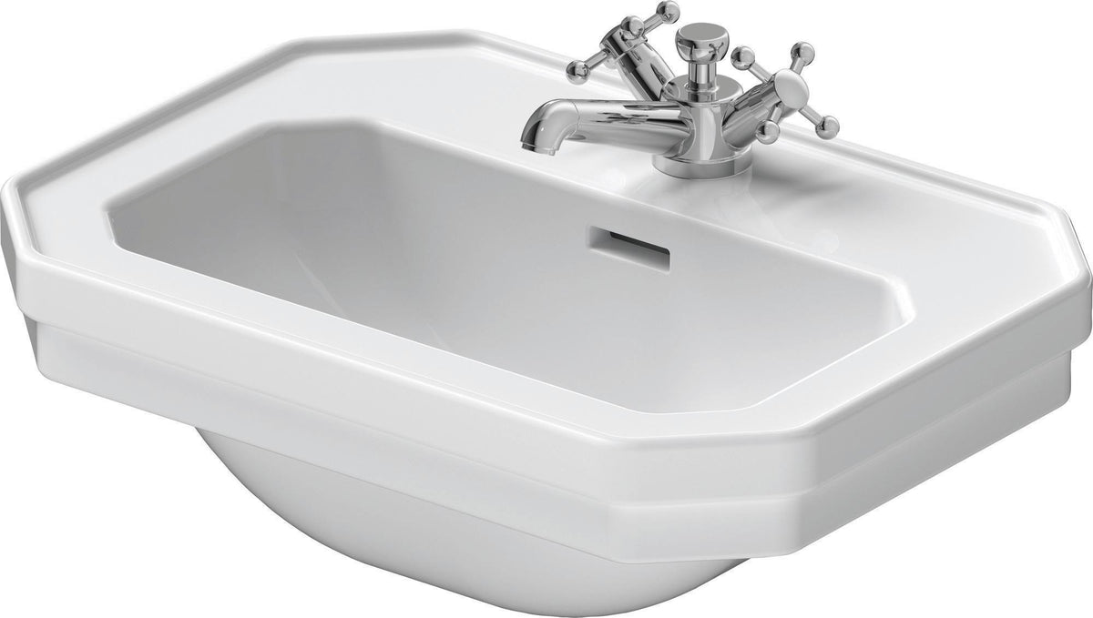 DURAVIT Handwaschbecken Serie 1930 500 mm mit Überlauf, 1 Hahnloch, weiß WonderGliss