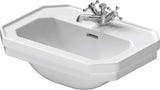 DURAVIT Handwaschbecken Serie 1930 500 mm mit Überlauf, 1 Hahnloch, weiß WonderGliss