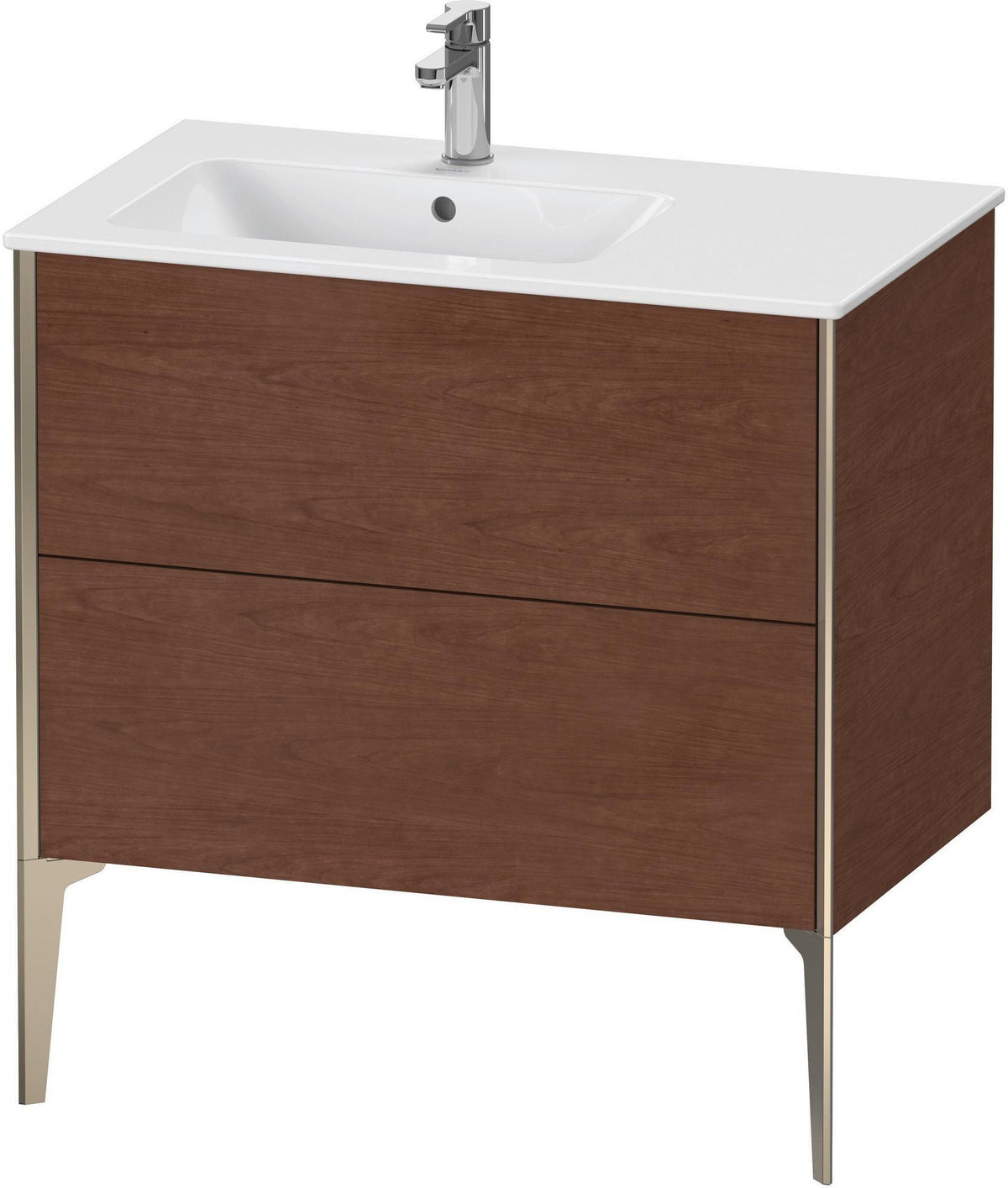 Duravit XViu Waschtischunterbau bodenstehend 810 mm mit 2 Auszügen, weiß matt, Tip-On Technik