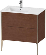 Duravit XViu Waschtischunterbau bodenstehend 810 mm mit 2 Auszügen, weiß matt, Tip-On Technik