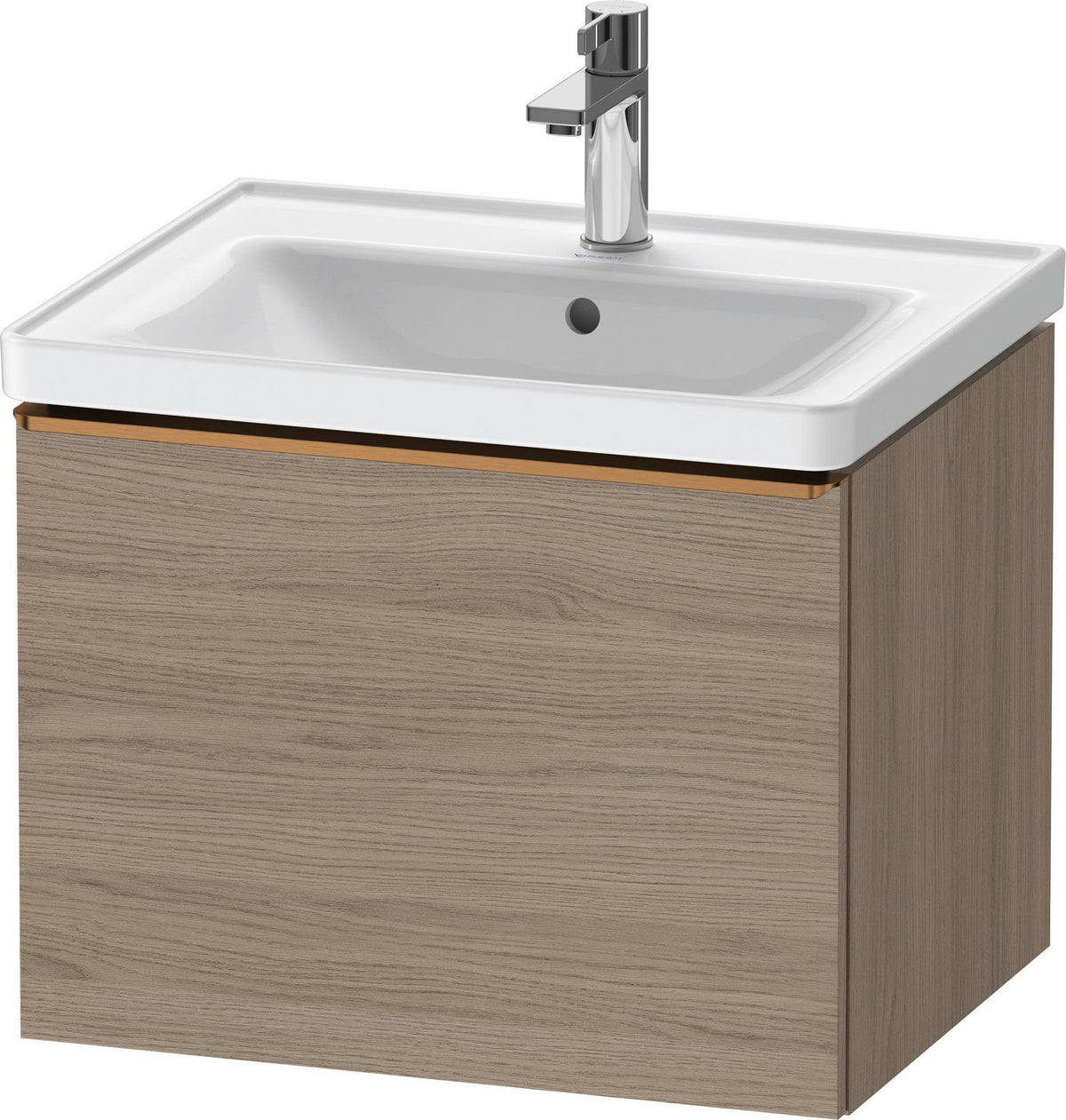 Duravit D-Neo Waschtischunterbau 584 mm Eiche Terra Matt wandhängend mit Soft-Close-Auszug