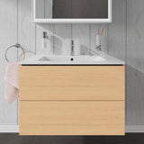 Duravit L-Cube Waschtischunterbau 820 mm taupe matt mit 2 Schubkästen und Tip-On-Technik