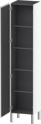 Duravit L-Cube Hochschrank 363x400x1760mm, 1 Tür links, weiß matt – wandhängend mit Soft-Close
