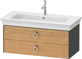 DURAVIT Waschtischunterbau White Tulip wandhängend 984 mm mit 2 Schubkästen, weiß seidenmatt
