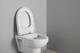 DURAVIT Univavo WC-Sitz D-Form tief 457 mm mit Absenkautomatik, abnehmbar, Edelstahl-Scharniere, Weiß