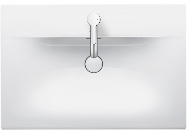 DURAVIT Viu Möbelwaschtisch 730 mm Weiß mit Überlauf und Hahnlochbank
