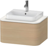 DURAVIT Happy D.2 Konsolenwaschtischunterbau 650 mm taupe supermatt mit Tip-On und LED