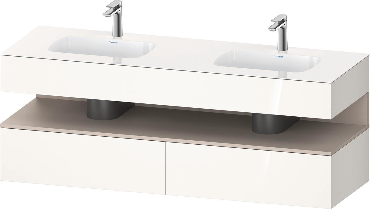DURAVIT Qatego Studio F. A. Porsche Waschtischset 1600 mm mit Konsolenwaschtischunterbau, 2 Auszüge