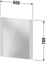 DURAVIT Licht & Spiegel Wandspiegel 600x700mm beleuchtet mit Schalter IP44
