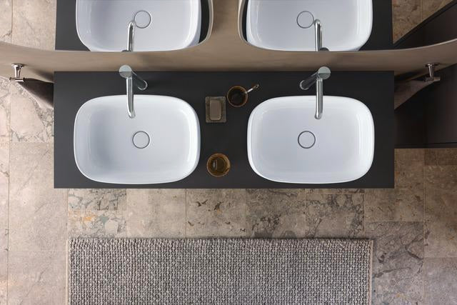DURAVIT Zencha Aufsatzbecken 550 mm – Weiß, ohne Hahnloch & Überlauf, DuraCeram