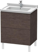 Duravit L-Cube Waschtischunterbau 469x670x712 mm taupe matt – 2 Auszüge, Tip-On, für Starck 3