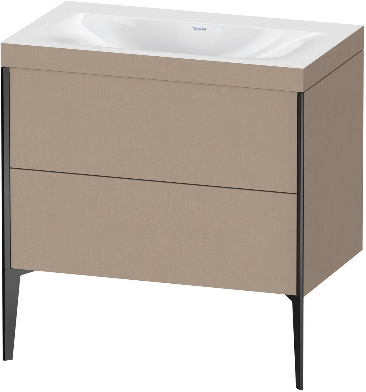 DURAVIT XViu c-bonded Waschtischset 800 mm mit 2 Auszügen, bodenstehend, Soft-Close