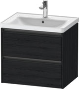 DURAVIT Ketho.2 Waschtischunterbau 634 mm betongrau matt mit 2 Schubkästen und Soft-Close