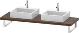 DURAVIT L-Cube Konsole variabel 45 mm weiß matt mit 2 Ausschnitten, 550 mm tief
