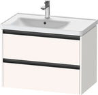 weiß supermatt / 2 Schubkästen / Waschtischunterbau