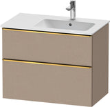 DURAVIT D-Neo Waschtischunterbau 810 mm Weiß Matt mit Bronze Griff und Soft-Close