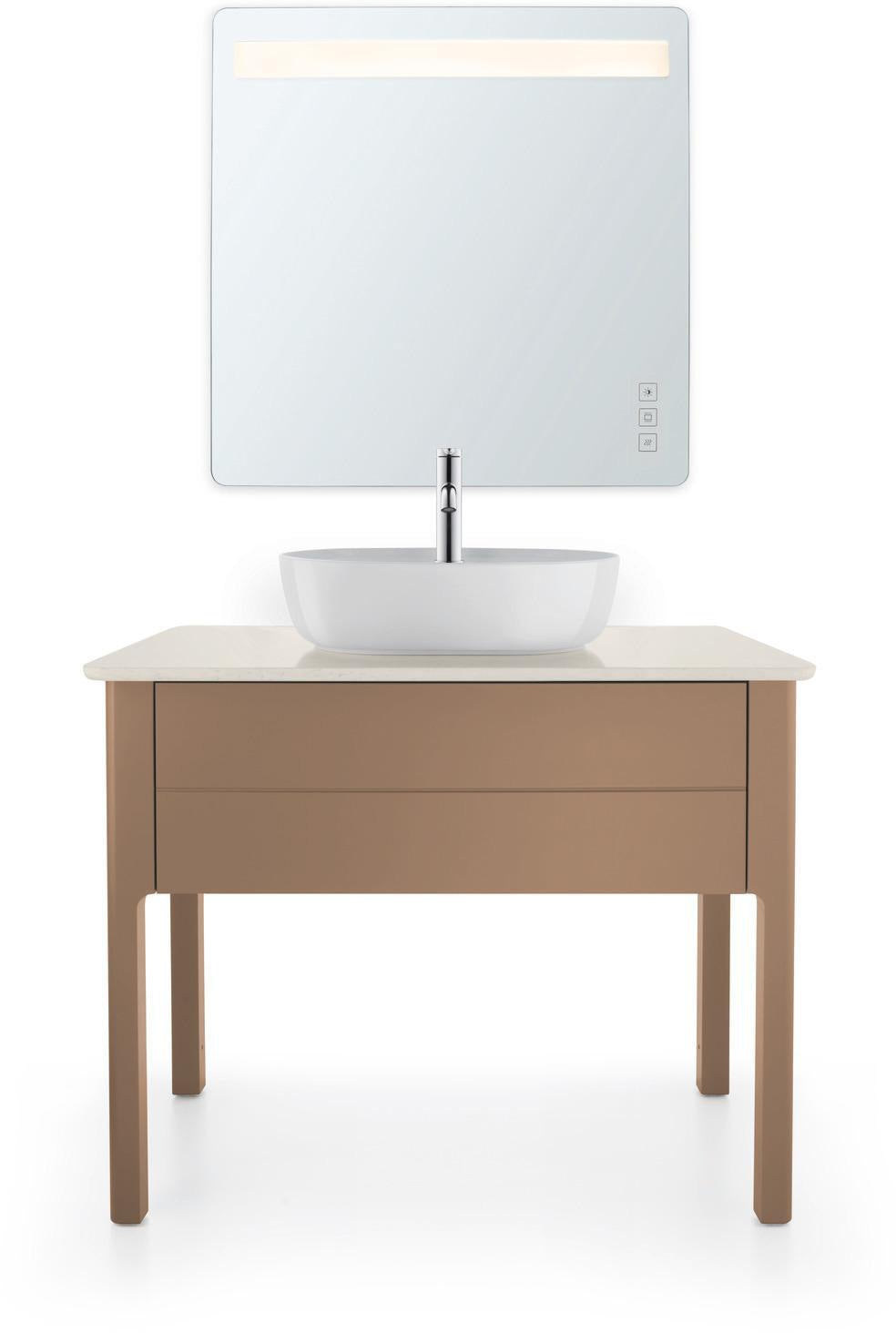 DURAVIT Aufsatzbecken Luv 500 mm geschliffen, ohne Überlauf, mit Hahnlochbank, weiß