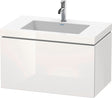 DURAVIT L-Cube Waschtischset mit Vero Air 800 mm, wandhängend, weiß hochglanz, c-bonded, 1 Auszug