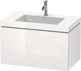 DURAVIT L-Cube Waschtischset mit Vero Air 800 mm, wandhängend, weiß hochglanz, c-bonded, 1 Auszug