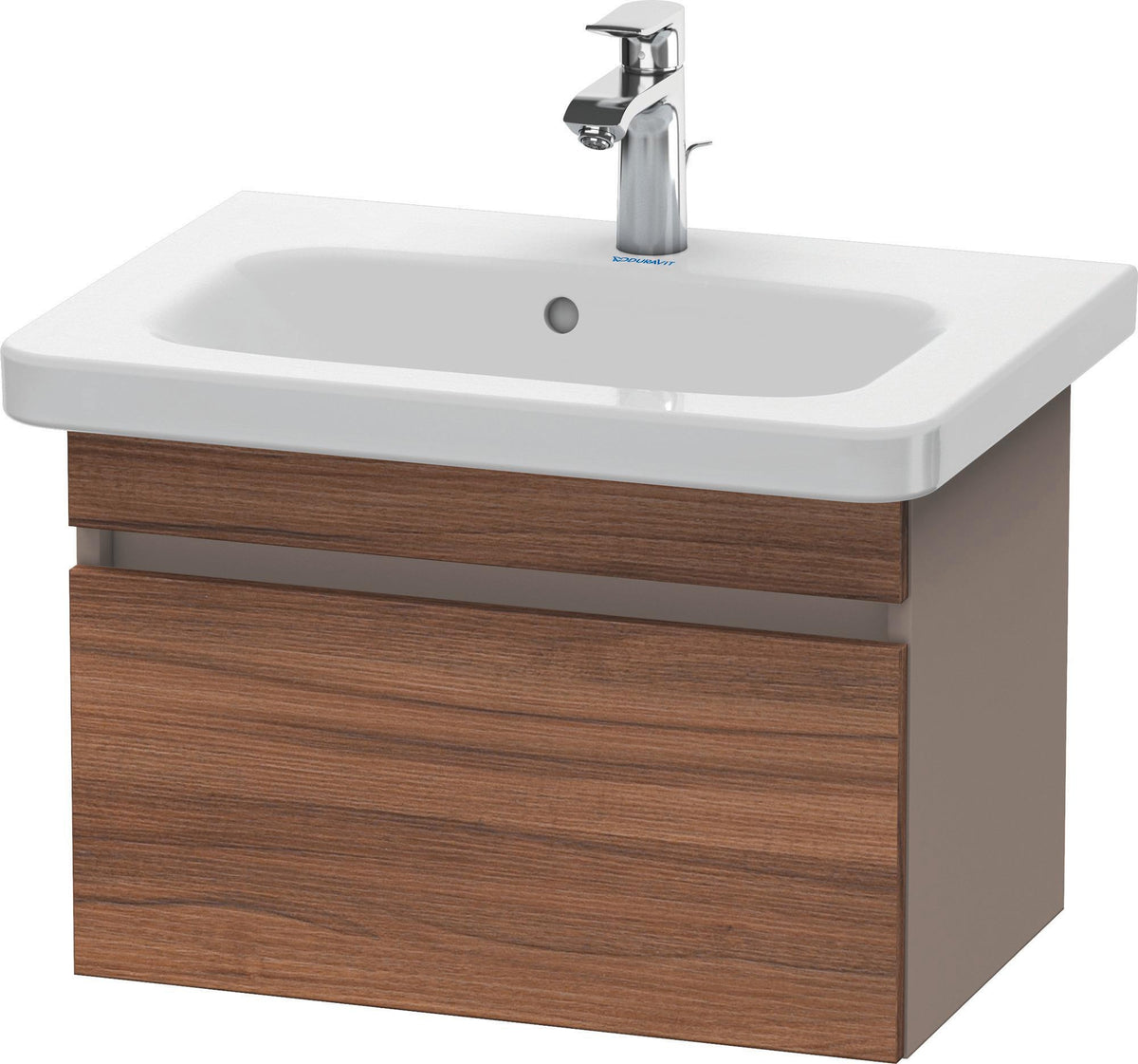 DURAVIT DuraStyle Waschtischunterbau wandhängend 580 mm betongrau matt mit Soft-Close-Auszug