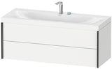 Duravit Möbelwaschtischset XViu 1200x480mm mit Unterbau, 2 Schubkästen, Ahorn mitte