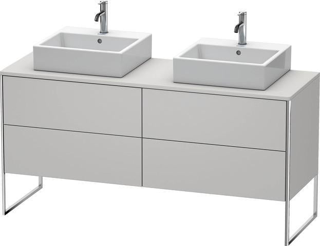 Duravit XSquare Waschtischunterbau 1600 mm mit Fußgestell und Höhenausgleich in s-matt