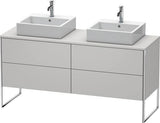 Duravit XSquare Waschtischunterbau 1600 mm mit Fußgestell und Höhenausgleich in s-matt