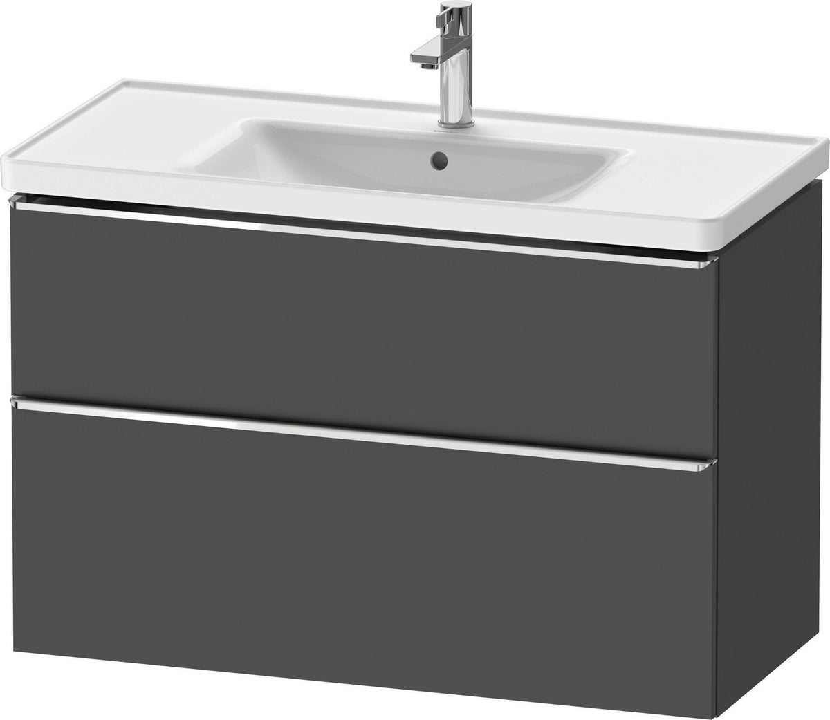 DURAVIT D-Neo Waschtischunterbau 984 mm betongrau matt mit Soft-Close und Bronze-Griff