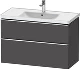 DURAVIT D-Neo Waschtischunterbau 984 mm betongrau matt mit Soft-Close und Bronze-Griff