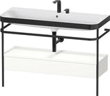 Duravit Waschtischset HAPPY D.2 PLUS 1175x490mm ein Hahnloch taupe supermatt