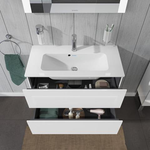 DURAVIT L-Cube Waschtischunterbau 820 mm weiß matt mit 2 Schubkästen und Tip-On-Technik