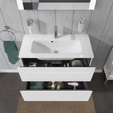 DURAVIT L-Cube Waschtischunterbau 820 mm weiß matt mit 2 Schubkästen und Tip-On-Technik